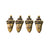 4 Teeth Charm Antique Bronze Charm Antique Bronze Plated Metal  (30x12mm) G10579
