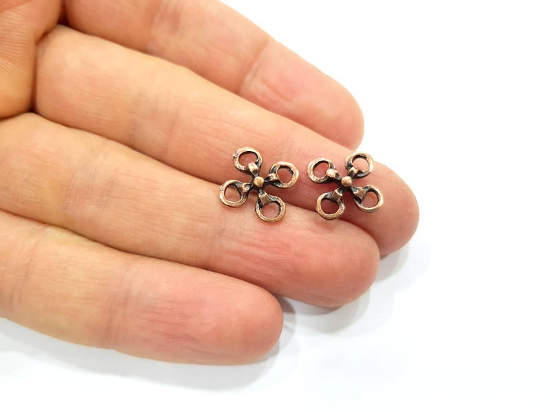 20 Copper Connector Antique Copper Charm Antique Copper Plated Metal (14mm) G12080
