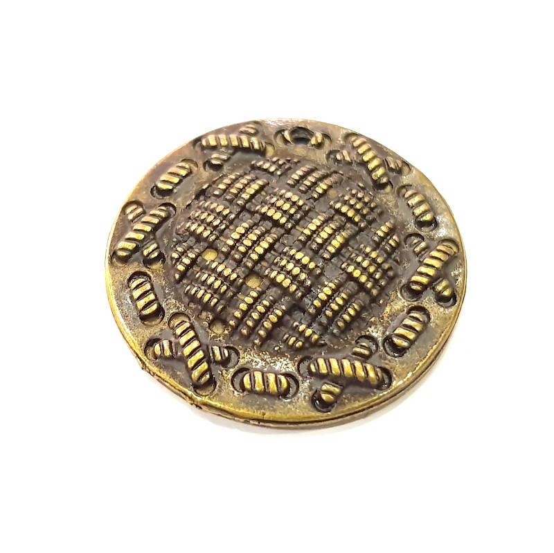 2 Antique Bronze Charm Antique Bronze Plated Metal Charms (34mm) G10583