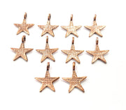 20 Star Charm Antique Copper Charm Antique Copper Plated Metal (16x12mm) G12082