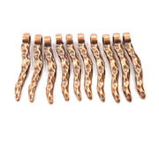 10 Copper Charm (30x4mm) Antique Copper Charm Antique Copper Plated Metal  G12083