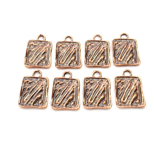 8 Copper Charm Antique Copper Charm Antique Copper Plated Metal (21x13mm) G12087