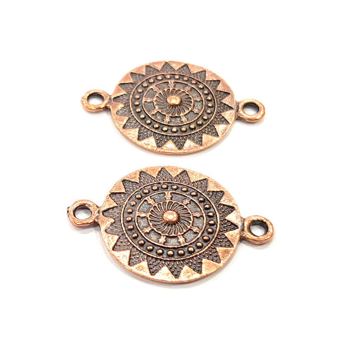 6 Copper Connector Charm Antique Copper Charm Antique Copper Plated Metal  (30x20mm) G12091