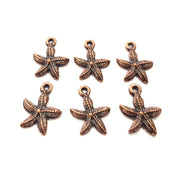10 Starfish Charm Antique Copper Charm Antique Copper Plated Metal (18x13mm) G11837
