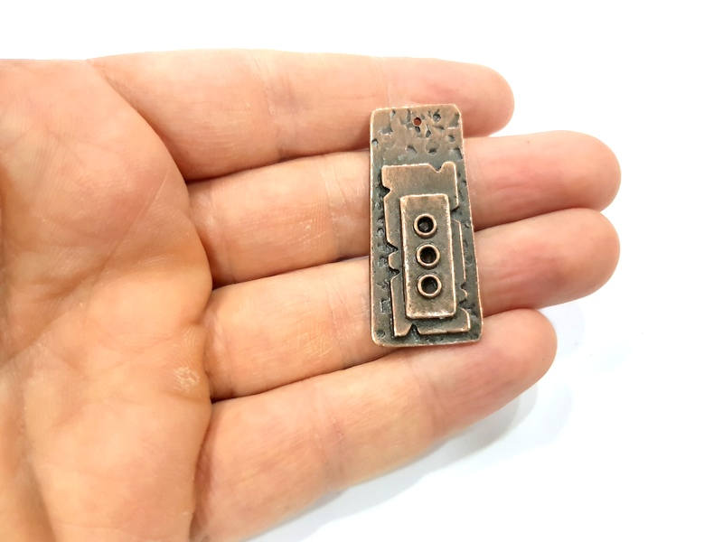 2 Copper Charm Antique Copper Charm Antique Copper Plated Metal (43x19mm) G14925