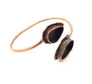 Copper Bracelet Blanks Bangle Blanks Cuff Blanks Adjustable Bracelet Blank Antique Copper Plated Brass (20x14mm and 14x10mm Blanks ) G10679