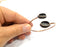 Copper Bracelet Blanks Bangle Blanks Cuff Blanks Adjustable Bracelet Blank Antique Copper Plated Brass (14x10mm and 14x10mm Blanks ) G10681