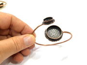 Copper Bracelet Blanks Bangle Blanks Cuff Blanks Adjustable Bracelet Blank Antique Copper Plated Brass (20mm and 14mm Blanks ) G10684