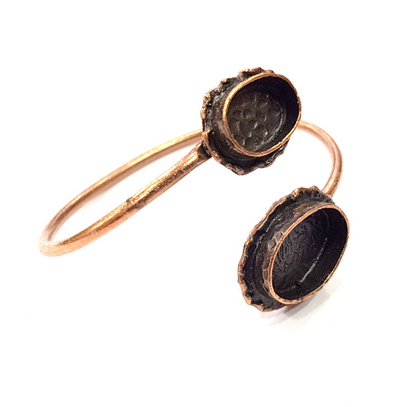Copper Bracelet Blanks Bangle Blanks Cuff Blanks Adjustable Bracelet Blank Antique Copper Plated Brass (20x14mm and 14x10mm Blanks ) G10689