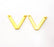 2 Victory Charm Gold Plated Metal Charms  (23x18mm)  G10718
