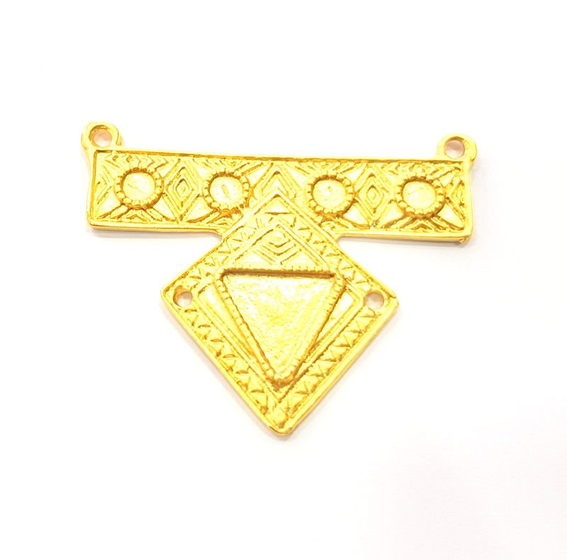 Gold Pendant Blank Gold Plated Metal Pendant (47x34mm)  G10738