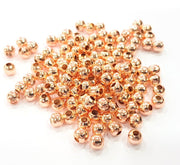20 Rose Gold Ball Beads Rose Gold Plated Metal Findings (5 mm)  G10778