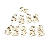 10 Silver Charms Antique Silver Plated Metal (15x9mm) G10824