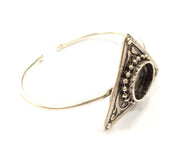 Silver Bracelet Blanks Bangle Blanks Cuff Blanks Adjustable Bracelet Blank Antique Silver Plated Brass ( 14mm Blanks ) G10840