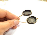 Bangle Blanks Antique Bronze Bracelet Blanks Cuff Blanks Adjustable Bracelet Blank Antique Bronze Plated Brass (24x17mm and 24x17mm ) G10850