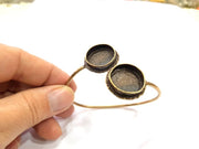 Bangle Blanks Antique Bronze Bracelet Blanks Cuff Blanks Adjustable Bracelet Blank Antique Bronze Plated Brass (20mm and 20mm ) G10851