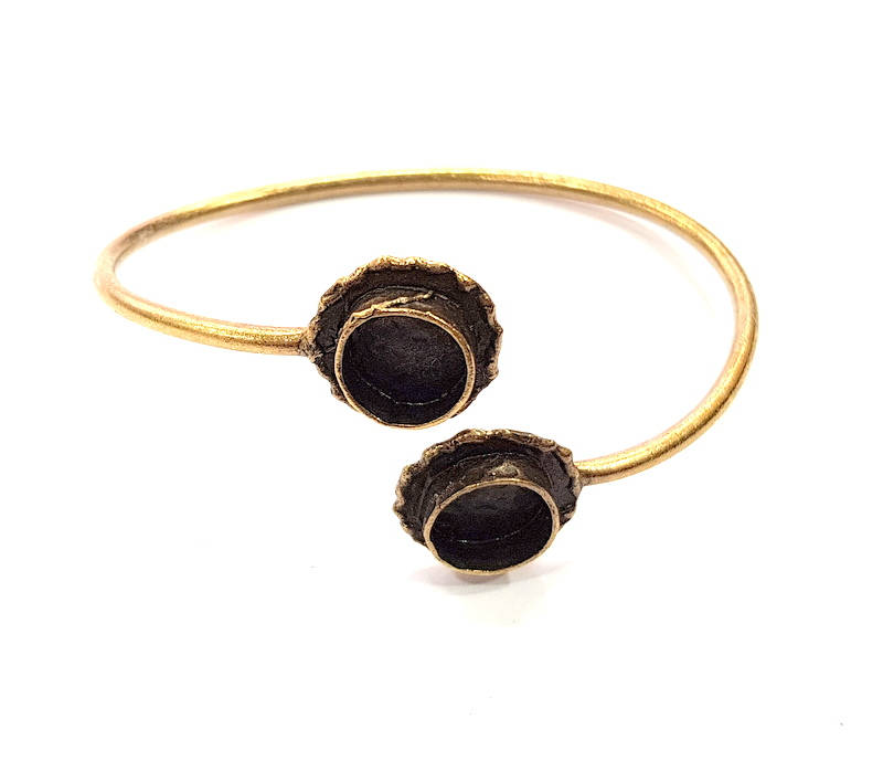 Bangle Blanks Antique Bronze Bracelet Blanks Cuff Blanks Adjustable Bracelet Blank Antique Bronze Plated Brass (10mm and 10mm ) G10855