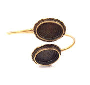 Bangle Blanks Antique Bronze Bracelet Blanks Cuff Blanks Adjustable Bracelet Blank Antique Bronze Plated Brass (20x15mm and 20x15mm ) G10856