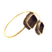 Bangle Blanks Antique Bronze Bracelet Blanks Cuff Blanks Adjustable Bracelet Blank Antique Bronze Plated Brass (14x14mm and 14x14mm ) G10857