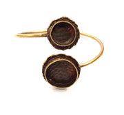 Bangle Blanks Antique Bronze Bracelet Blanks Cuff Blanks Adjustable Bracelet Blank Antique Bronze Plated Brass (20mm and 14mm ) G10858