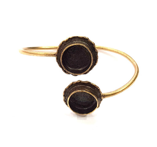 Bangle Blanks Antique Bronze Bracelet Blanks Cuff Blanks Adjustable Bracelet Blank Antique Bronze Plated Brass (14mm and 14mm ) G10868