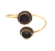 Bangle Blanks Antique Bronze Bracelet Blanks Cuff Blanks Adjustable Bracelet Blank Antique Bronze Plated Brass (14mm and 14mm ) G10868