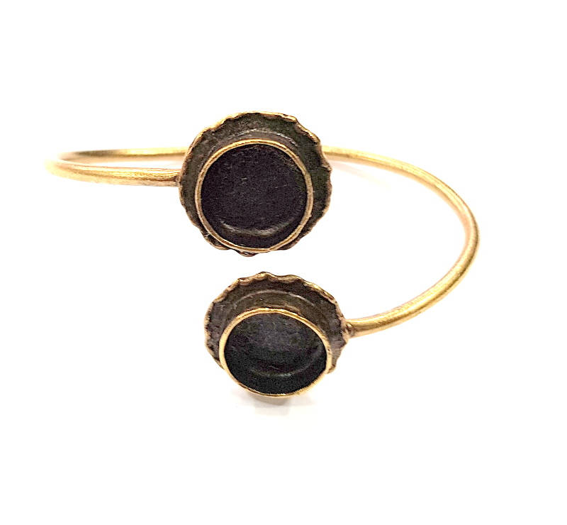 Bangle Blanks Antique Bronze Bracelet Blanks Cuff Blanks Adjustable Bracelet Blank Antique Bronze Plated Brass (14mm and 14mm ) G10868
