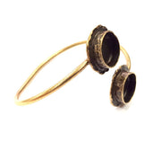 Bangle Blanks Antique Bronze Bracelet Blanks Cuff Blanks Adjustable Bracelet Blank Antique Bronze Plated Brass (14mm and 14mm ) G10868