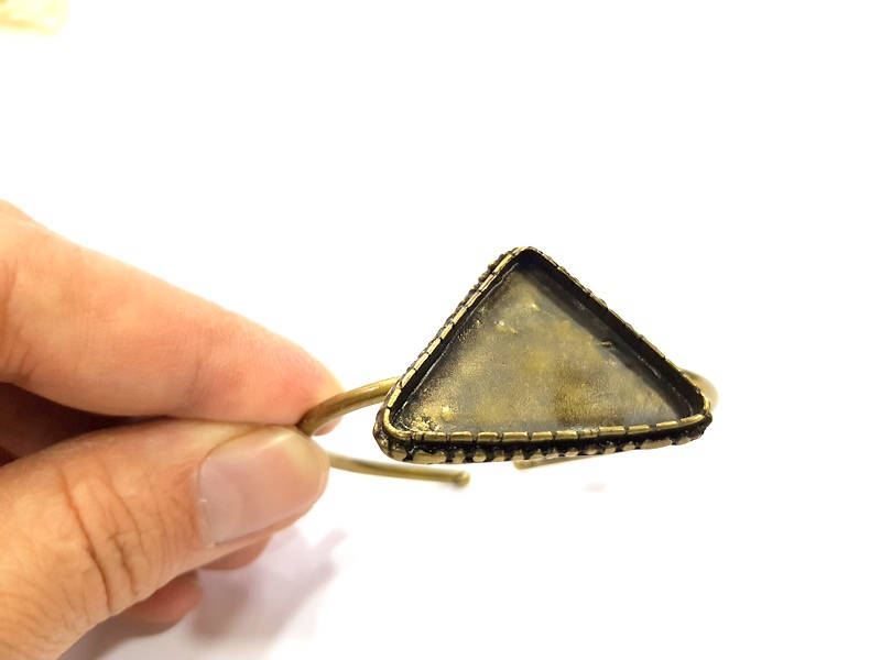 Bangle Blanks Antique Bronze Bracelet Blanks Cuff Blanks Adjustable Bracelet Blank Antique Bronze Plated Brass (35x24mm ) G10878