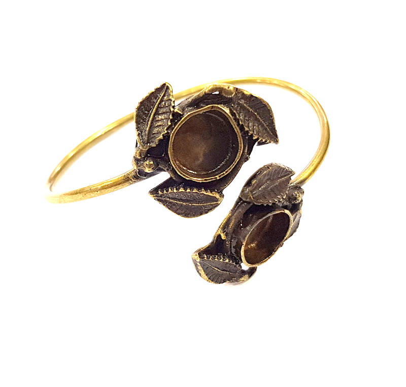 Bangle Blanks Antique Bronze Bracelet Blanks Cuff Blanks Adjustable Bracelet Blank Antique Bronze Plated Brass (10mm blank ) G10881