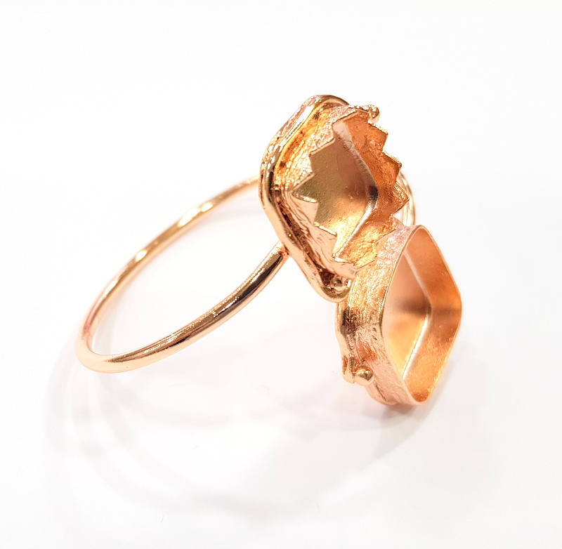 Rose Gold Bracelet Blanks Bangle Blanks Cuff Blanks Adjustable Bracelet Blank Rose Gold Plated Brass (20x20mm and 15x15mm Blanks ) G10886