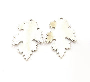 4 Leaf Charms Silver Charms Antique Silver Plated Metal (40x25mm) G10897