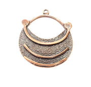 Copper Round Pendant Antique Copper Pendant Antique Copper Plated Metal (58x47mm) G10897