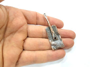 2 Copper Charm Antique Copper Charm Antique Copper Plated Metal (60x18mm) G10905