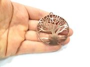 Copper Tree Pendant Antique Copper Pendant Antique Copper Plated Metal (55mm) G10907