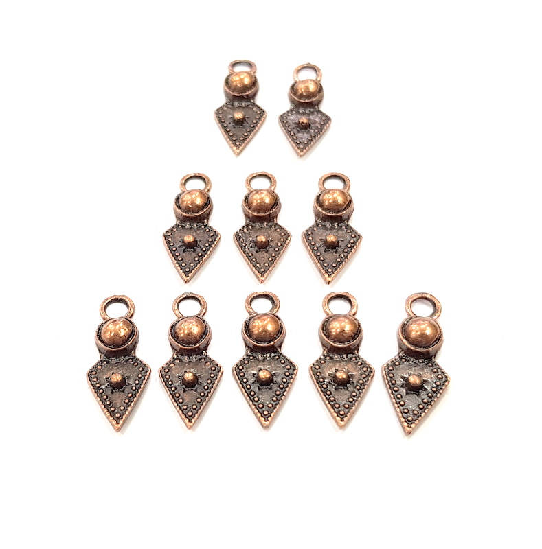 200 Copper Charm Antique Copper Charm Antique Copper Plated Metal (22x9mm) G17066