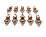 10 Copper Charm Antique Copper Charm Antique Copper Plated Metal (22x9mm) G17066