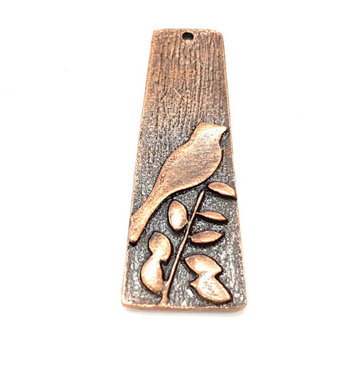 Copper Bird Pendant Antique Copper Pendant Antique Copper Plated Metal (64x21mm) G10911