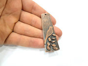 Copper Bird Pendant Antique Copper Pendant Antique Copper Plated Metal (64x21mm) G10911