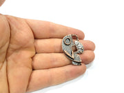 2 Copper Charm Antique Copper Charm Antique Copper Plated Metal (40x27mm) G13726