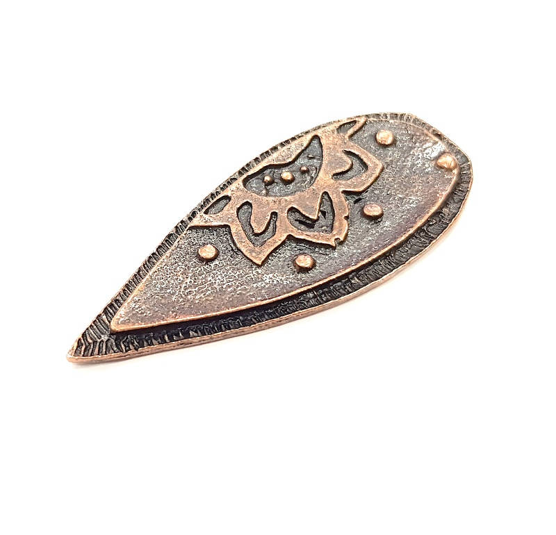 Copper Pendant Antique Copper Pendant Antique Copper Plated Metal (58x25mm) G15906