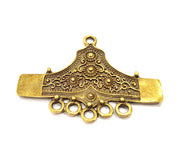 2 Antique Bronze Connector Charm Antique Bronze Plated Metal  (53x41mm) G10929