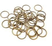 20 Circle Connector Findings Antique Bronze Connector Antique Bronze Plated Metal  (16mm) G10931