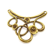 Flower Pendant Antique Bronze Pendant Antique Bronze Plated Metal (81x49mm) G10940
