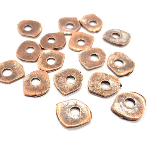 20 Copper Perforated Flake Findings Antique Copper Charm Antique Copper Plated Metal (12x10mm) G10941