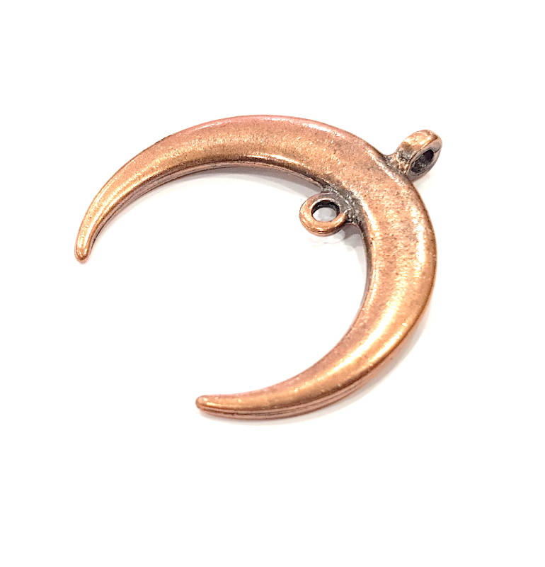 Crescent Charm Moon Charm Antique Copper Charm Antique Copper Plated Metal (41x38mm) G11842