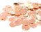 10 Rose Gold Stamp Charms Tag Charms Flake Charms Rose Gold Plated Brass (10mm)   G10990