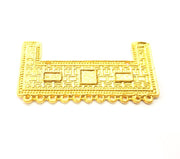 Gold Pendant Blank Gold Plated Metal (62x31mm)  G10992