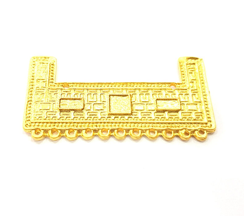 Gold Pendant Blank Gold Plated Metal (62x31mm)  G10992