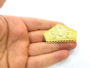 Gold Pendant Blank Gold Plated Metal (52x33mm)  G10993